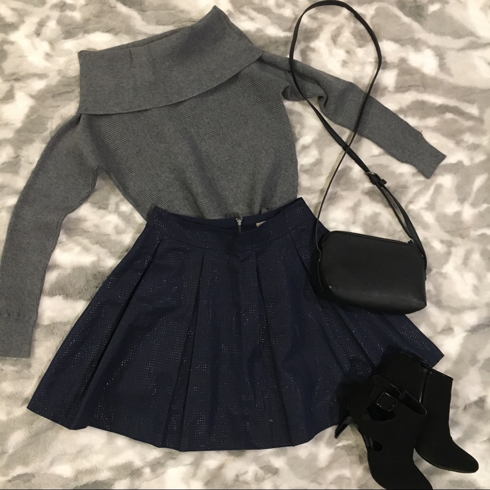 Navy Skater Skirt